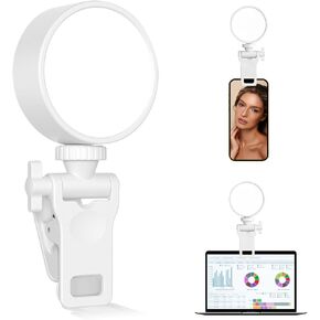 6500K LED Ring Light for Computer Laptop, Selfie Light Rechargeable Phone Ring Light with Adjusted 3 Light Modes for Phone, iPad, Camera, Laptop, Light for Phone, Selfie, Zoom Calls, Video Conference in Kuwait