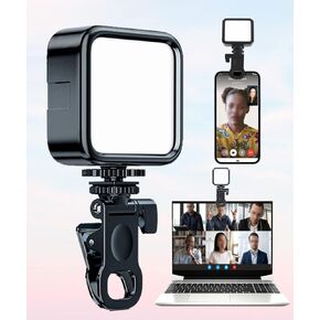 ضوء سيلفي قابل لإعادة الشحن، 2000 مللي أمبير CRI 95+ محمول RGB للهاتف بمشبك ضوء حلقة للهاتف، مشبك صغير محمول على أضواء التعبئة لهواتف iPhone، والهاتف الخلوي، والكمبيوتر المحمول، وTikTok، وSelfie، ومؤتمرات الفيديو، والكاميرا in Kuwait