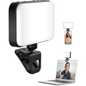 مصباح سيلفي SupeDesk للهاتف، مصباح بمشبك، ضوء تعبئة محمول، إضاءة مؤتمرات الفيديو، للكمبيوتر المحمول، اجتماع التكبير، 3 درجات حرارة ألوان 5 مستويات سطوع، خفيف الوزن، فيديو Tiktok/YouTube in Kuwait