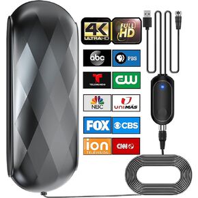 730+ Miles Long Range TV Antenna,2023Newest Digital TV Antenna for Smart TV&Old TV,Indoor Outdoor HD Antenna for Local Channel Support 8K 4K 1080p,Amplified Antenna with Signal Booster-32FT Coax Cable in Kuwait