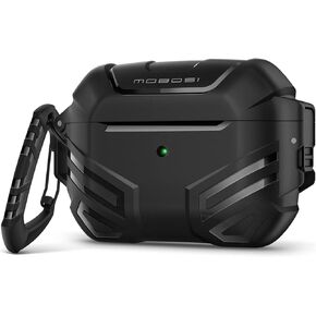 غطاء حافظة MOBOSI لأجهزة AirPods Pro الجيل الثاني/الأول مع قفل، حافظة AirPod Pro 2 من الدرجة العسكرية للرجال والنساء، حافظة واقية مقاومة للصدمات لكامل الجسم مع سلسلة مفاتيح لـ AirPods Pro (2023/2022/2019)، أزرق in Kuwait