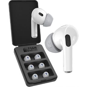 أطراف أذن من إسفنج الذاكرة من Foam Masters لأجهزة AirPods Pro الجيل الأول والثاني | 3 أزواج | الإصدار الجديد 4.0 - السحر الأسود | مريح | آمنة | إلغاء أفضل للضوضاء | براعم بديلة (متنوعة S/M/L، أسود) in Kuwait