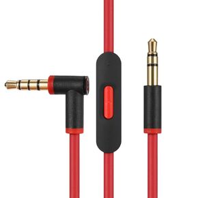 سلك سلك كابل الصوت البديل، متوافق مع Beats Headphones Studio Solo Pro Detox Wireless Mixr Executive Pill مع ميكروفون مدمج وتحكم (رمادي) in Kuwait