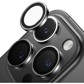 TORRAS Camera Lens Protector for iPhone 15 Pro/iPhone 15 Pro Max camera protector LensGuard Aerospace Grade 9H Tempered Glass [1:1 Invisible Precision Fit & Capture Flawless Shots] Durable, Black in Saudi Arabia