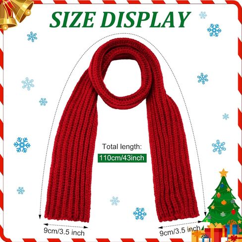 Paterr 10 Pieces Christmas Dog Knitted Scarf Green and Red Dog Bandanas Dog Warm Bandanas Winter Holiday Decoration Scarf Pet Accessories for Small Medium Large Dogs in Saudi Arabia