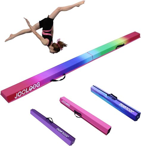 JOOLOOG 8FT/9FT قاعدة إسفنجية قابلة للطي بقاعدة مطاطية غير قابلة للانزلاق، معدات الجمباز للأطفال للمنزل/المدرسة/السفر in Kuwait