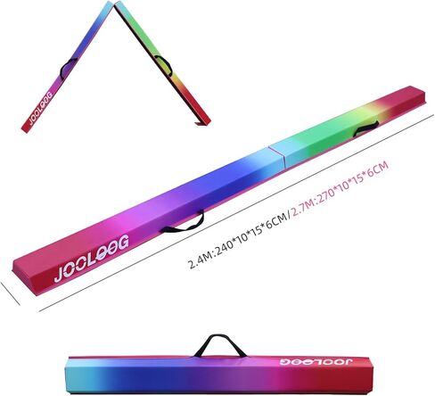 JOOLOOG 8FT/9FT قاعدة إسفنجية قابلة للطي بقاعدة مطاطية غير قابلة للانزلاق، معدات الجمباز للأطفال للمنزل/المدرسة/السفر in Kuwait