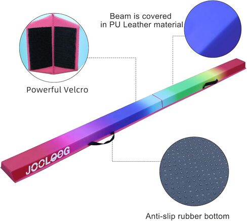 JOOLOOG 8FT/9FT قاعدة إسفنجية قابلة للطي بقاعدة مطاطية غير قابلة للانزلاق، معدات الجمباز للأطفال للمنزل/المدرسة/السفر in Kuwait