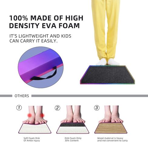 JOOLOOG 8FT/9FT قاعدة إسفنجية قابلة للطي بقاعدة مطاطية غير قابلة للانزلاق، معدات الجمباز للأطفال للمنزل/المدرسة/السفر in Kuwait