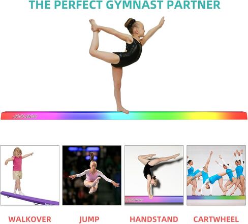 JOOLOOG 8FT/9FT قاعدة إسفنجية قابلة للطي بقاعدة مطاطية غير قابلة للانزلاق، معدات الجمباز للأطفال للمنزل/المدرسة/السفر in Kuwait