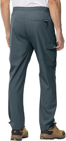 TBMPOY Men's Hiking Pants Quick Dry Lightweight Stretch Wind Outdoor Causal Cargo Work Pants with 5 Pockets in Kuwait