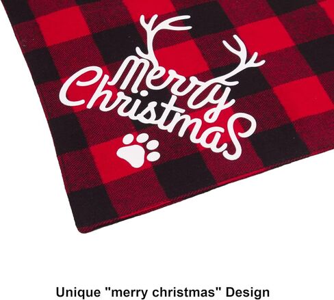 PTDECOR 2 حزمة الكلب باندانا عيد الميلاد الجاموس منقوشة عيد الميلاد الكلب وشاح مريلة منديل مجموعة عيد ميلاد سعيد الكلب عصابات الأزياء الملحقات للكلاب الصغيرة المتوسطة الكبيرة الحيوانات الأليفة in Kuwait