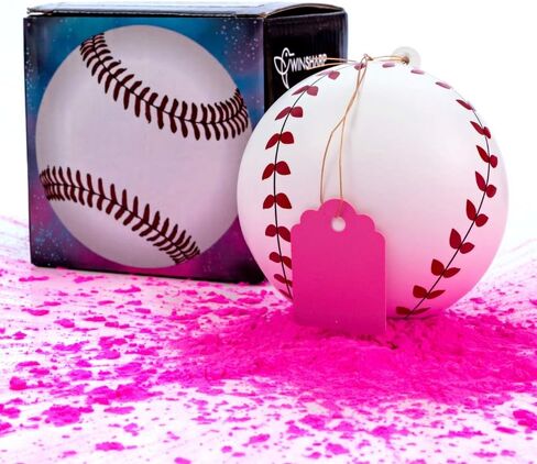 Winsharp Gender Reveal Baseball - Single Balls - Exploding Pink and/or Blue Powder Baseballs - Choose Your Ball Color - Best Idea for Boy or Girl Softball Baby Revealing Party Balls Ideas Decorations in Saudi Arabia