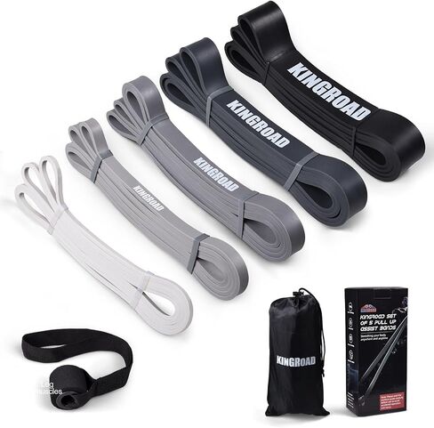 أربطة مساعدة للسحب، مجموعة من 5 أربطة مقاومة للتمارين الثقيلة وقابلة للتمدد لتمارين رفع الطاقة مع دليل التعليمات in Kuwait