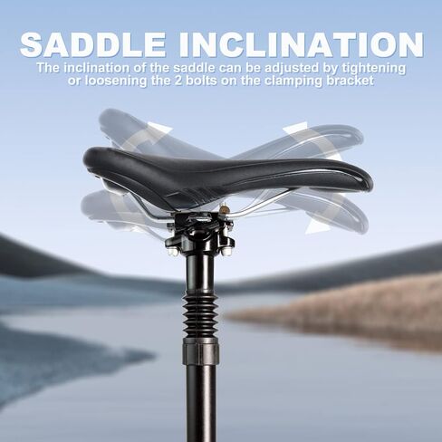 Jiaxitek Bicycle Seatpost Shock Absorber, Adjustable Alloy Lightweight Bicycle Suspension Seatpost 27.2mm Shock Absorber Post Road Accessory Pole for Road Mountain Bike Fixed Seatpost in Saudi Arabia