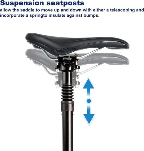 Jiaxitek Bicycle Seatpost Shock Absorber, Adjustable Alloy Lightweight Bicycle Suspension Seatpost 27.2mm Shock Absorber Post Road Accessory Pole for Road Mountain Bike Fixed Seatpost in Saudi Arabia