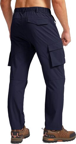 سروال Pudolla الرجالي للمشي لمسافات طويلة، سروال عمل خارجي للرجال بعامل حماية من الأشعة فوق البنفسجية 50+ مع جيوب بسحاب in Kuwait