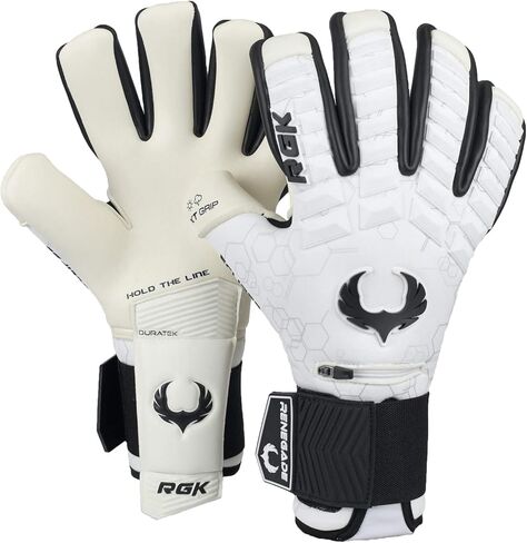 Renegade GK Eclipse Professional Soccer Goalie Gloves with Microbe-Guard (Sizes 6-12, Level 5) Pro-Tek Fingersaves & 4+3MM EXT Contact Grip | Goalkeeper Gloves for Elite Play | Based in The USA in Saudi Arabia