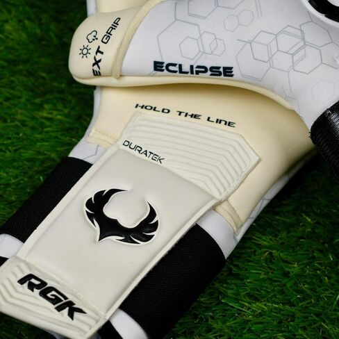 Renegade GK Eclipse Professional Soccer Goalie Gloves with Microbe-Guard (Sizes 6-12, Level 5) Pro-Tek Fingersaves & 4+3MM EXT Contact Grip | Goalkeeper Gloves for Elite Play | Based in The USA in Saudi Arabia