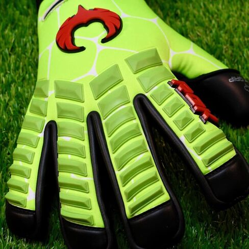 Renegade GK Eclipse Professional Soccer Goalie Gloves with Microbe-Guard (Sizes 6-12, Level 5) Pro-Tek Fingersaves & 4+3MM EXT Contact Grip | Goalkeeper Gloves for Elite Play | Based in The USA in Saudi Arabia