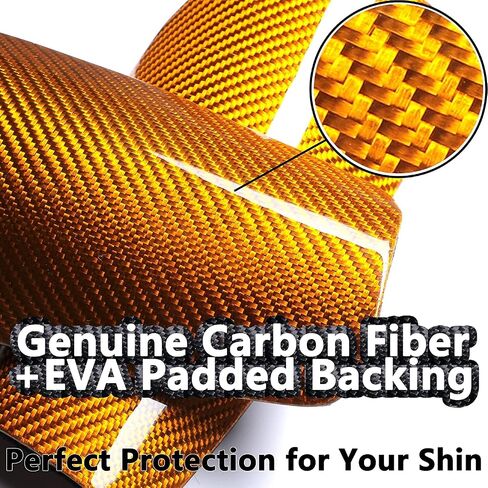 Carbon Fiber Soccer Shin Guards, with Portable Carrying Case, Super Strong, Ultra Light, Shock Resistance, Air Permeability, Suitable for Adult, Youth, Kid, Effective Protection in Kuwait