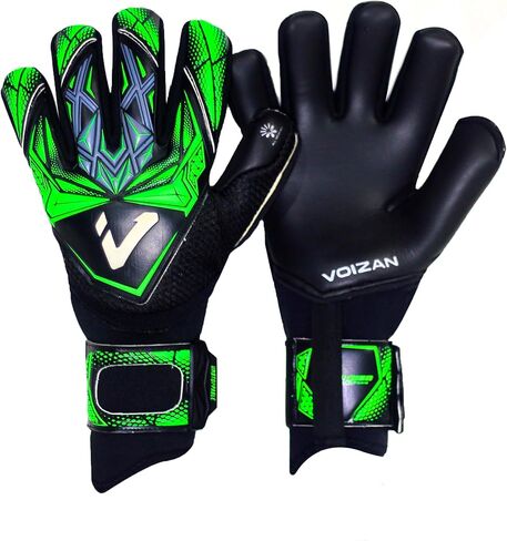 قفازات حارس مرمى كرة القدم Voizan Rival Vipera - قطع سلبي، قفازات حارس مرمى كرة القدم مع أشواك الأصابع وحماية المعصم، قفازات حارس المرمى للشباب، قفازات كرة القدم للبالغين، الأولاد والبنات in Kuwait