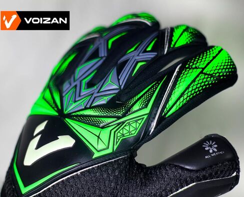 قفازات حارس مرمى كرة القدم Voizan Rival Vipera - قطع سلبي، قفازات حارس مرمى كرة القدم مع أشواك الأصابع وحماية المعصم، قفازات حارس المرمى للشباب، قفازات كرة القدم للبالغين، الأولاد والبنات in Kuwait