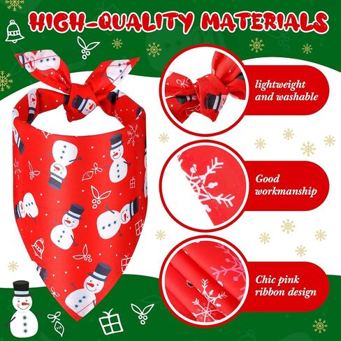 14 Pcs Christmas Dog Bandanas Dog Bib Dog Scarf Pet Bandana Dog Handkerchief for Small Medium Large Dogs Accessories Christmas Party Pet Costume in Saudi Arabia