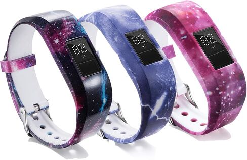 RuenTech Compatible for Garmin vivofit jr and vivofit jr 2 Replacement Band (Kid's Bands) Colorful Adjustable Wristbands with Secure Watch-Style Clasp Strap for Vivofit JR (Black and Slate) in Saudi Arabia
