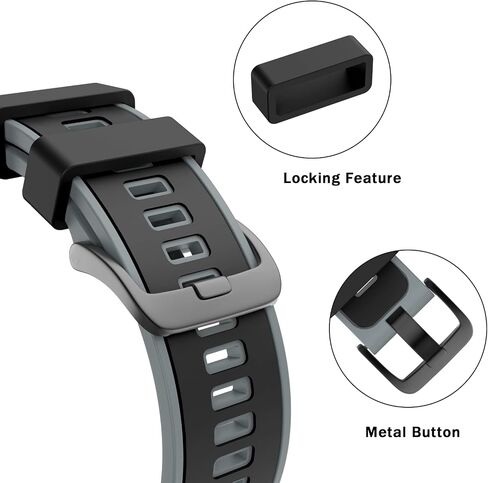 ISABAKE Band for Garmin Vivoactive 3, 20mm Quick Release Soft Silicone Replacement Band Compatible with Garmin Forerunner 645/Garmin Venu,Samsung Galaxy Watch 3 42mm / Galaxy Active 2/Gear Sport in Kuwait
