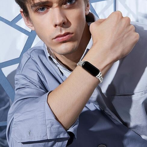 سوار سلسلة معدني من توفيمول متوافق مع سوار فيتبيت انسباير 3، اساور بديلة قابلة للتعديل من الستانلس ستيل لسوار فيتبيت انسباير 3 للنساء والرجال in Kuwait