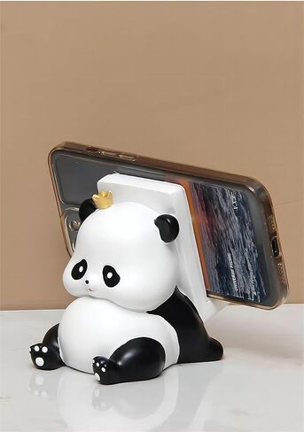 ECHENG الإبداعية الراتنج الباندا حامل الهاتف المحمول سطح المكتب لطيف الكرتون عرض الكمبيوتر اللوحي حامل فتاة القلب حامل الهاتف المحمول هدية (الباندا) in Kuwait