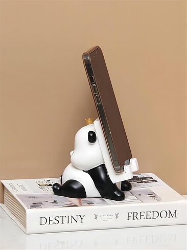 ECHENG الإبداعية الراتنج الباندا حامل الهاتف المحمول سطح المكتب لطيف الكرتون عرض الكمبيوتر اللوحي حامل فتاة القلب حامل الهاتف المحمول هدية (الباندا) in Kuwait