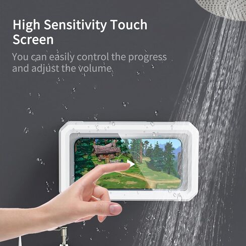 AFARER Shower Phone Holder Waterproof 360° Rotation Adjustable Shower Phone Stand Case Mount, Wall Mirror Bathtub Kitchen Phone Mount Holder Compatible with All Cell Phone in Kuwait