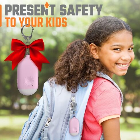 Weten Rechargeable Personal Alarm Keychain - 130dB Siren & LED Light - 2 Pack Personal Safety Alert for Women to Carry - Panic Button Alarm for Security - Rape Whistle for Self Defense (Black&White) in Kuwait