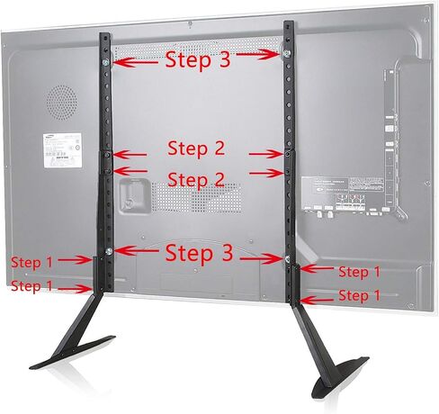 Universal TV Stand Base Replacement, Table top Pedestal Mount Fits 32 37 40 42 47 50 55 60 inch LCD LED Plasma TVs, VESA up to 800 x 400mm in Saudi Arabia