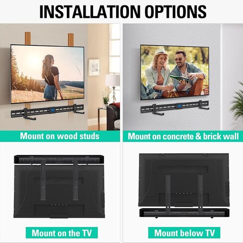 Mounting Dream Soundbar Mount Sound Bar TV Bracket with Holes/Without Holes, Non-Slip Base Holder Extends 3.4" to 6.1", Up to 20 LBS, Safe and Easy to Install MD5425 in Saudi Arabia