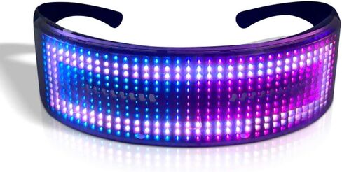 LED Glasses, Bluetooth Light up Glasses for Adults-Display Messages, Animation, DIY Drawings, Equalizer in Kuwait