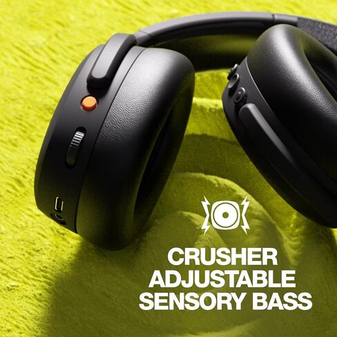Skullcandy Crusher ANC 2 Over-Ear Noise Cancelling Wireless Headphones with Sensory Bass, 50 Hr Battery, Skull-iQ, Alexa Enabled, Microphone, Works with Bluetooth Devices - Black in Saudi Arabia
