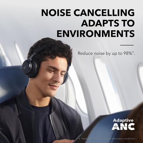Soundcore by Anker, Space One, Active Noise Cancelling Headphones, 2X Stronger Voice Reduction, 40H ANC Playtime, App Control, LDAC Hi-Res Wireless Audio, Comfortable Fit, Clear Calls, Bluetooth 5.3 in Saudi Arabia