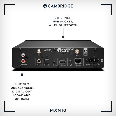 Cambridge Audio MXN 10 - Compact Separate High Resolution WiFi Network Audio Player and Streamer Featuring Bluetooth 5.0, Internet Radio and ESS Sabre DAC - Lunar Grey in Kuwait