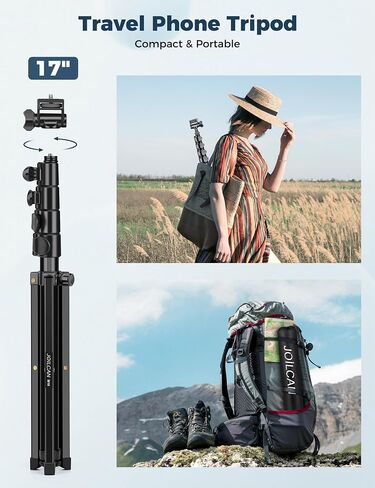 Phone Tripod for iPhone, 70" Selfie Stick Phone Tripod, Extendable Tripod Stand with Remote Phone Holder, Aluminum Tripod for Cell Phone Photo Recording Video Vlogging Live Streaming in Kuwait