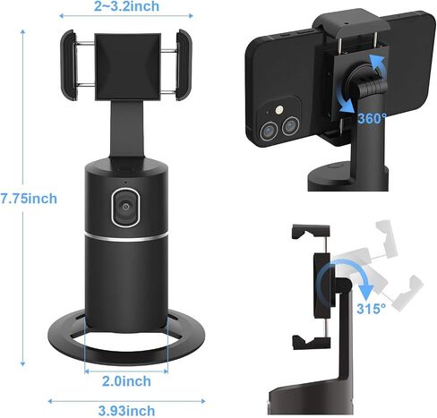 JOYTRIP Auto Tracking Phone Holder,360° Rotation Face Body Track Mount,Tracking Tripod for Vlog Shooting Live Streaming,Build-in Battery,No APP Required(Pink)… in Kuwait