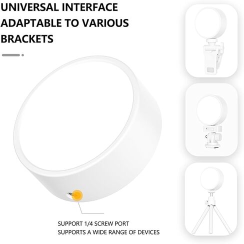 6500K LED Ring Light for Computer Laptop, Selfie Light Rechargeable Phone Ring Light with Adjusted 3 Light Modes for Phone, iPad, Camera, Laptop, Light for Phone, Selfie, Zoom Calls, Video Conference in Kuwait