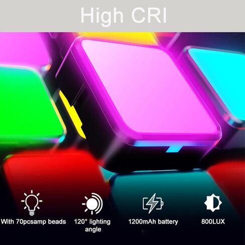 ضوء سيلفي قابل لإعادة الشحن، 2000 مللي أمبير CRI 95+ محمول RGB للهاتف بمشبك ضوء حلقة للهاتف، مشبك صغير محمول على أضواء التعبئة لهواتف iPhone، والهاتف الخلوي، والكمبيوتر المحمول، وTikTok، وSelfie، ومؤتمرات الفيديو، والكاميرا in Kuwait