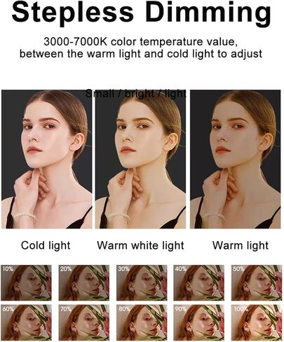 ضوء سيلفي قابل لإعادة الشحن، 2000 مللي أمبير CRI 95+ محمول RGB للهاتف بمشبك ضوء حلقة للهاتف، مشبك صغير محمول على أضواء التعبئة لهواتف iPhone، والهاتف الخلوي، والكمبيوتر المحمول، وTikTok، وSelfie، ومؤتمرات الفيديو، والكاميرا in Kuwait