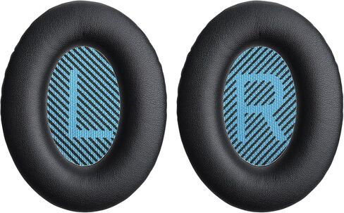 Aurivor Replacement Ear Pads for Bose QuietComfort QC 35 (ii) 25 15 2 Headphones, Tear-Proof Earpads Cushion for QC35 (ii) QC25 QC15 QC2 SoundTrue/SoundLink AE2/AE2i/AE2w Around-Ear Headphones (Black) in Saudi Arabia