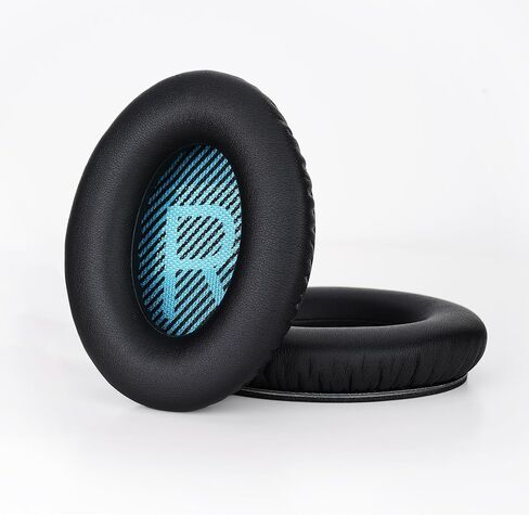 Aurivor Replacement Ear Pads for Bose QuietComfort QC 35 (ii) 25 15 2 Headphones, Tear-Proof Earpads Cushion for QC35 (ii) QC25 QC15 QC2 SoundTrue/SoundLink AE2/AE2i/AE2w Around-Ear Headphones (Black) in Saudi Arabia