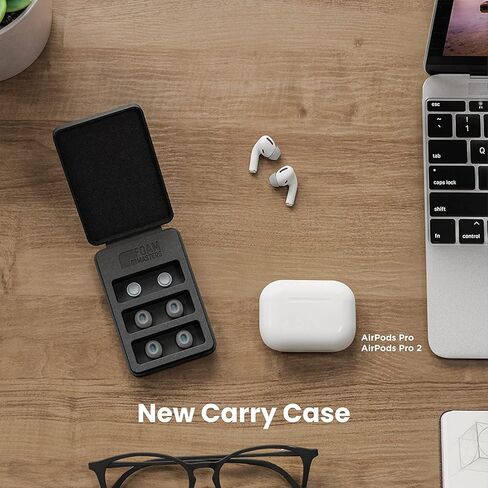 أطراف أذن من إسفنج الذاكرة من Foam Masters لأجهزة AirPods Pro الجيل الأول والثاني | 3 أزواج | الإصدار الجديد 4.0 - السحر الأسود | مريح | آمنة | إلغاء أفضل للضوضاء | براعم بديلة (متنوعة S/M/L، أسود) in Kuwait