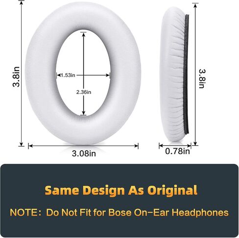 Premium Replacement Ear Pads for Bose QC35 & QC35ii Headphones Made by GEVO- Comfortable Adaptive Memory Foam and Extra Durable - Fits QuietComfort 35 & 35ii / SoundLink 1&2 AE（Over-Ear） (Silver) in Kuwait